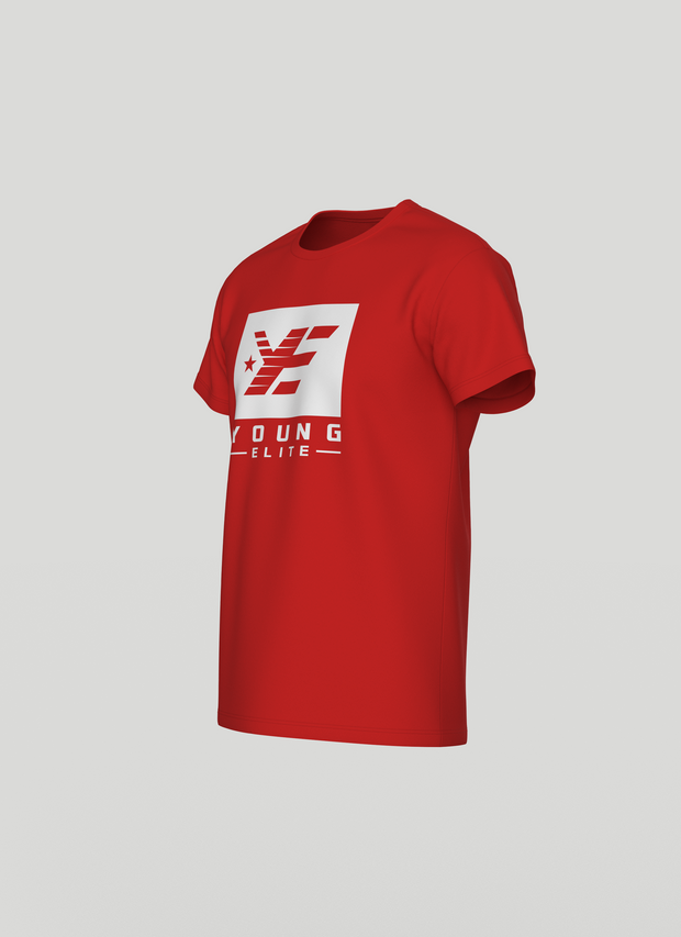 Young-Elite White & Red Male T-Shirt