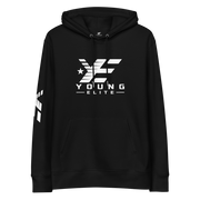 Young Elite Unisex Black Trendy White Design Casual Hoodie
