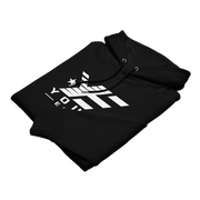 Young Elite Unisex Black Trendy White Design Casual Hoodie