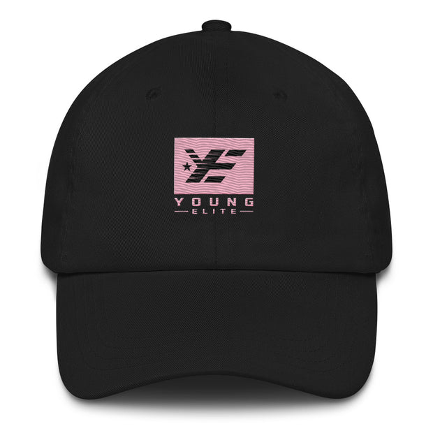 Young Elite Unisex Trendy Black Hat, Stylish Pink & Black Design