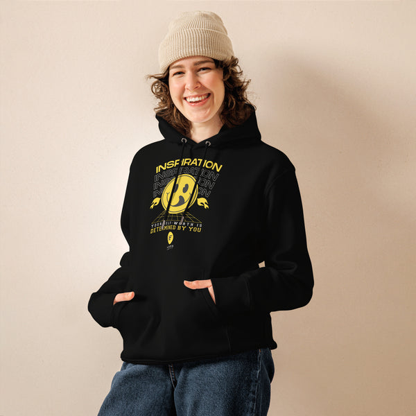 Your Self-Worth Is Determined by You Inspirational Young Elite Black Hoodie