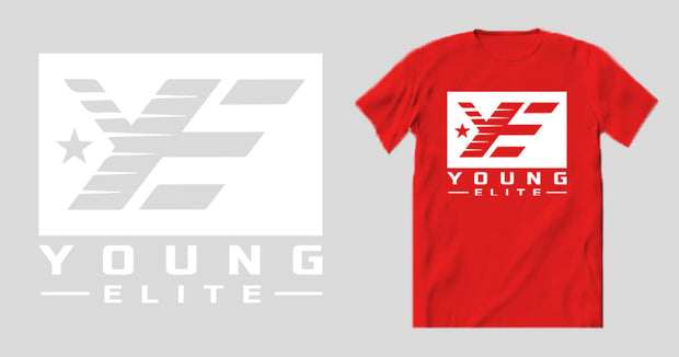 Young-Elite White & Red Male T-Shirt