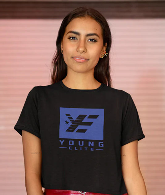 Young-Elite Blue Female short sleeve T-shirt