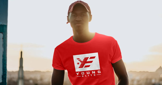 Young-Elite White & Red Male T-Shirt