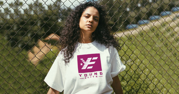 Young-Elite short sleeve Purple & White Unisex T-shirt