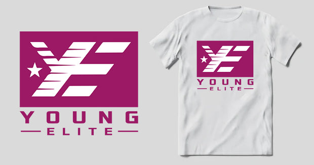 Young-Elite short sleeve Purple & White Unisex T-shirt