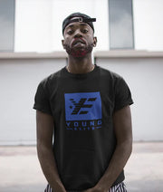 Young-Elite Blue & Black Male T-shirt